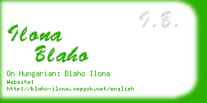 ilona blaho business card